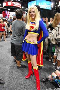 Girls dressed up as Supergirl