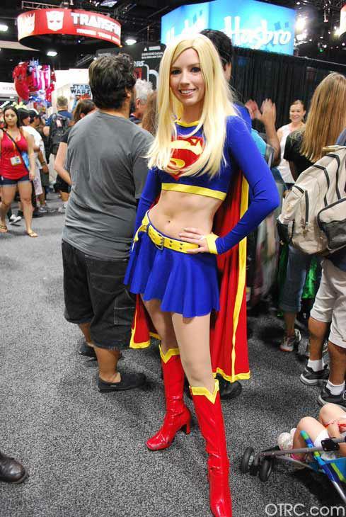 Girls dressed up as Supergirl
