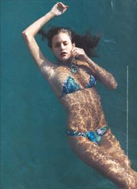 Kim Cloutier in a bikini