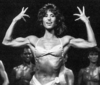 Rachel McLish in a bikini