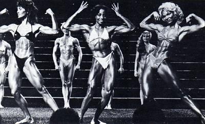 Rachel McLish in a bikini