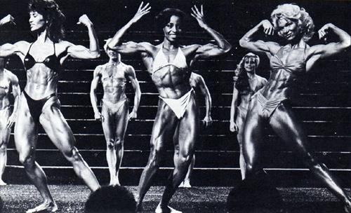 Rachel McLish in a bikini