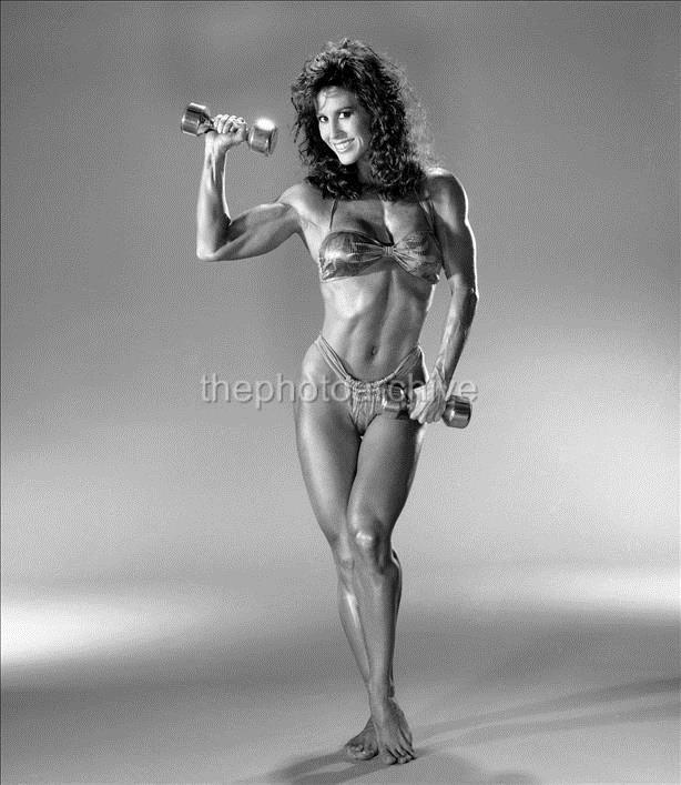 Rachel McLish in a bikini