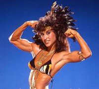 Rachel McLish in a bikini