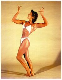 Rachel McLish in a bikini