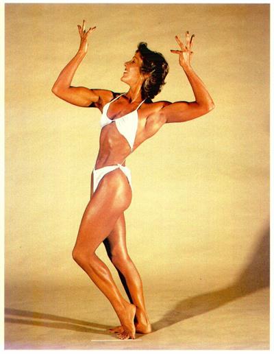 Rachel McLish in a bikini