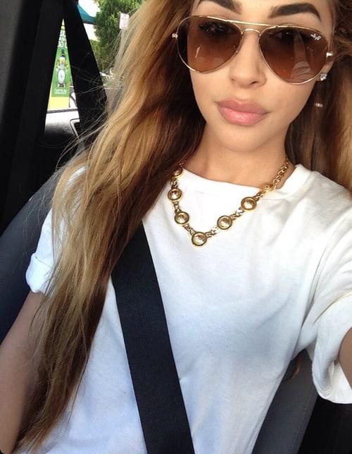 Chantel Jeffries taking a selfie