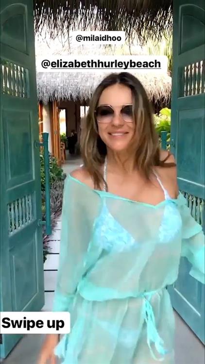 Elizabeth Hurley in a bikini