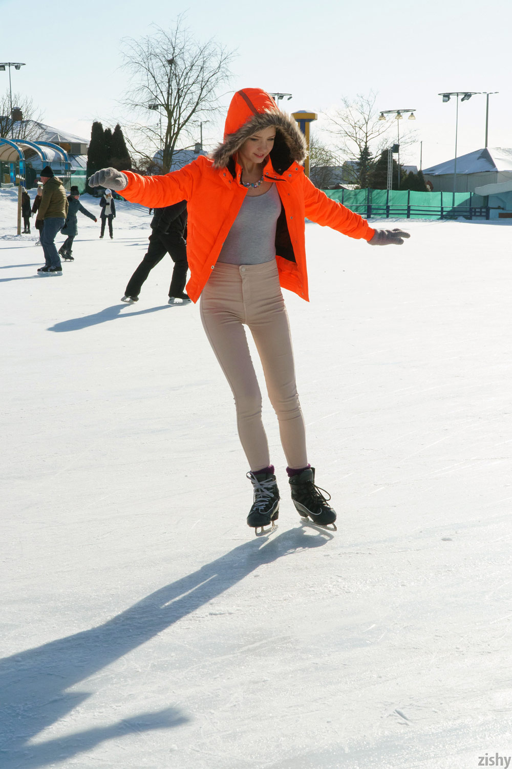 Faina Bona in a Jacket