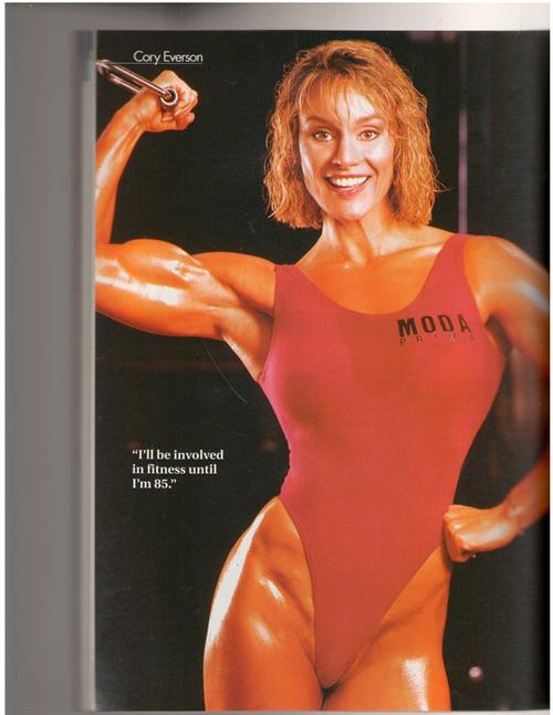 Cory Everson in a bikini taking a selfie