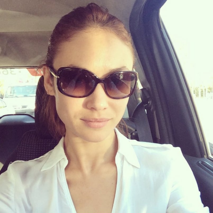 Olga Kurylenko taking a selfie