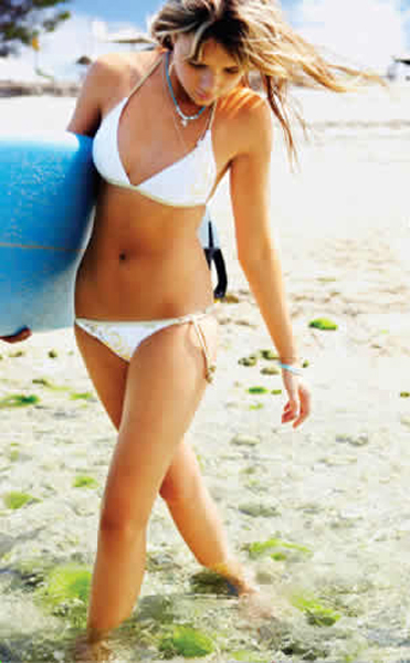 Indiana Evans in a bikini