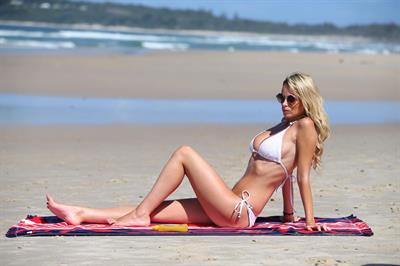 Rhian Sugden in a bikini