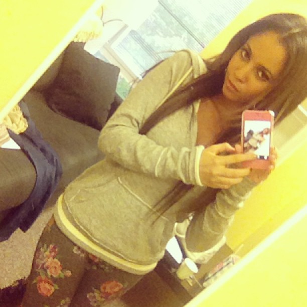 Vanessa Morgan taking a selfie