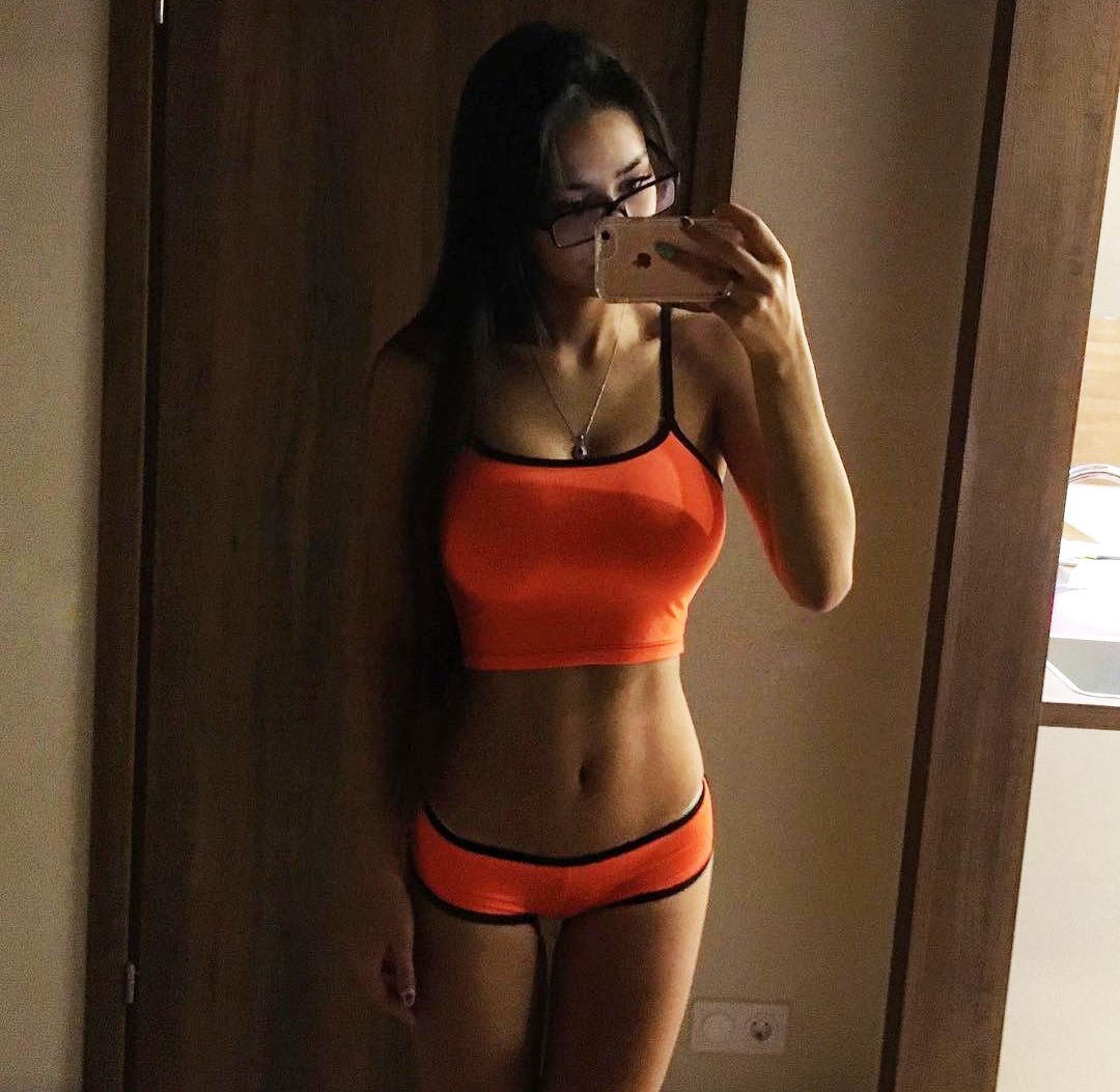 Helga Lovekaty taking a selfie