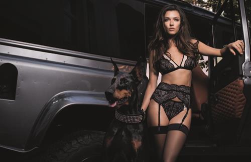 Anna-Christina Schwartz in lingerie
