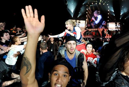 Taylor Swift In Concert at the Prudential Center in Newark, New Jersey on The RED Tour Mar. 27, 2013 