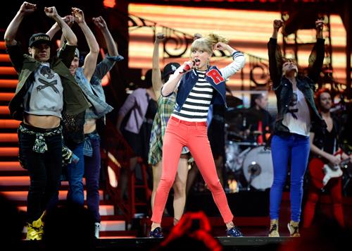 Taylor Swift In Concert at the Prudential Center in Newark, New Jersey on The RED Tour Mar. 27, 2013 