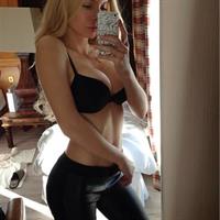 Alena Politukha in a bikini