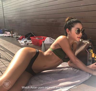 Anonymous in a bikini