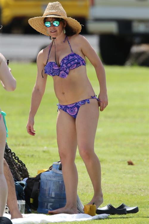 Evangeline Lilly in a bikini