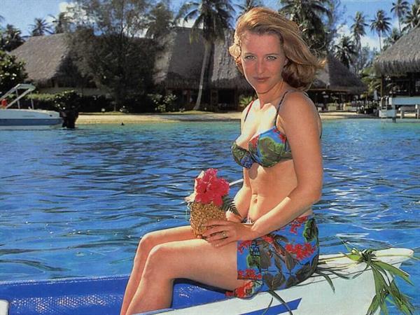 Gillian Anderson in a bikini