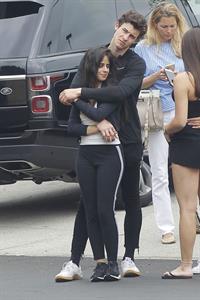 Camila Cabello looking sexy seen in public with Shawn Mendes by paparazzi.




