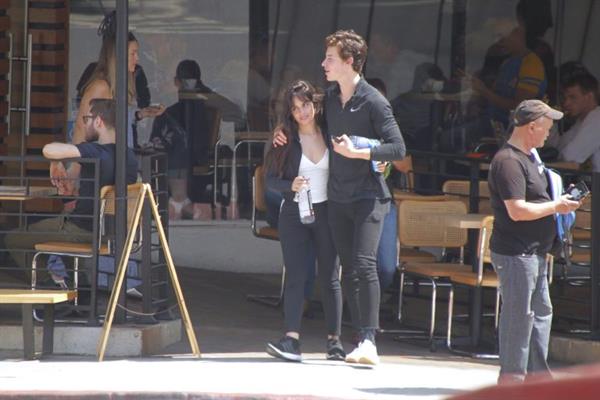 Camila Cabello looking sexy seen in public with Shawn Mendes by paparazzi.




