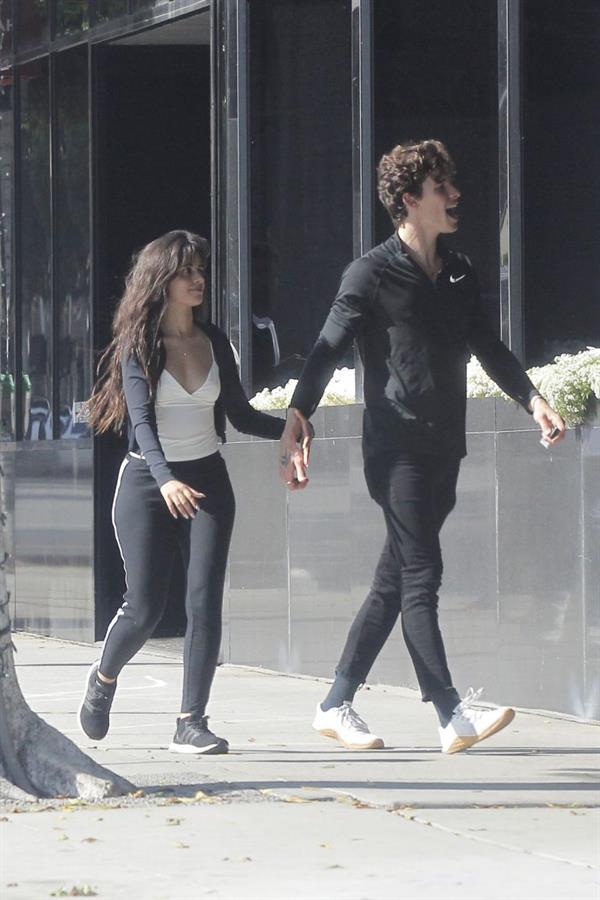 Camila Cabello looking sexy seen in public with Shawn Mendes by paparazzi.




