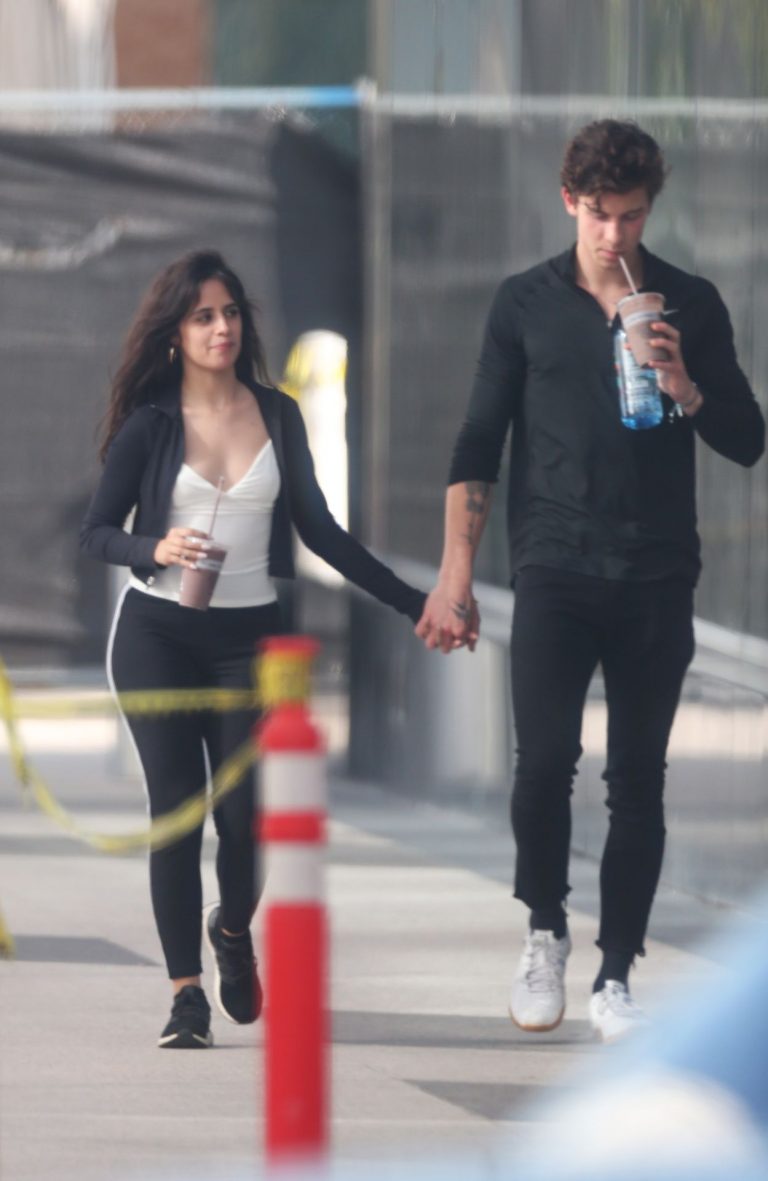 Camila Cabello looking sexy seen in public with Shawn Mendes by paparazzi.




