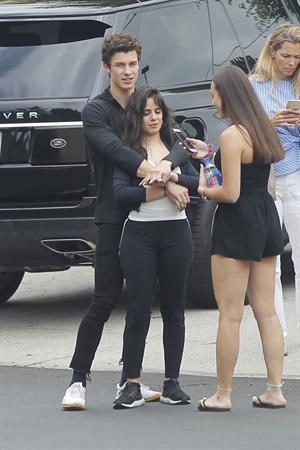 Camila Cabello looking sexy seen in public with Shawn Mendes by paparazzi.




