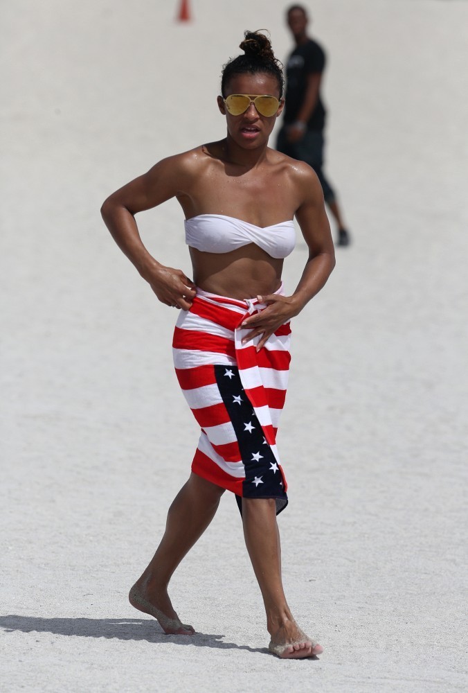 Melody Thornton in a bikini