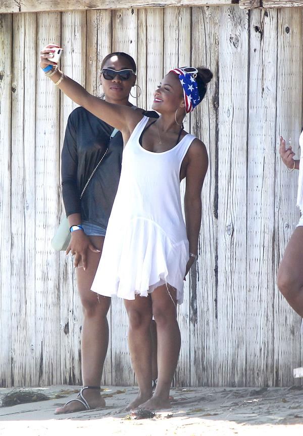 Christina Milian at the beach