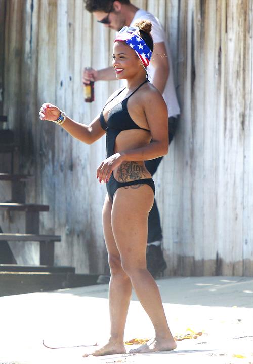 Christina Milian at the beach
