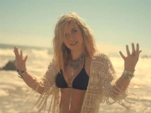 Hilary Duff on a beach