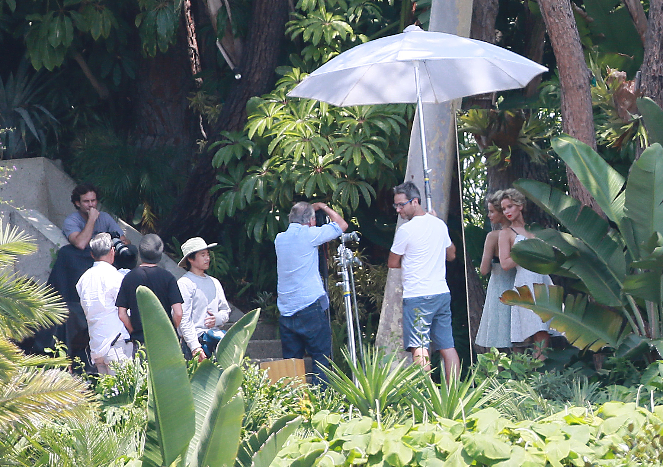 Jennifer Lawrence on Hunger Games set