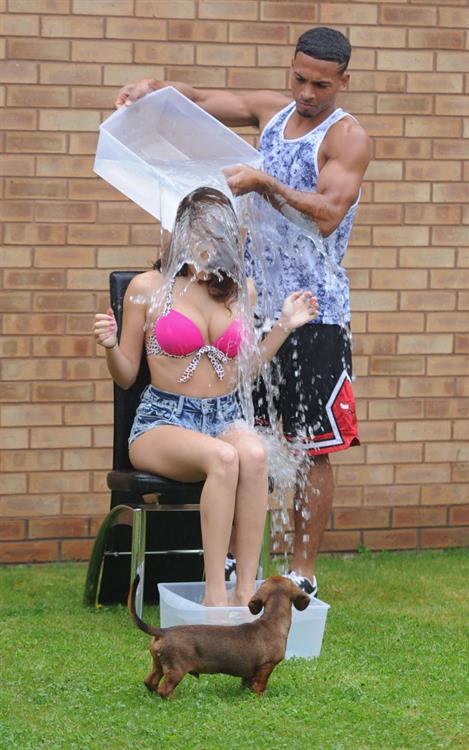 Chloe Goodman Bikini Pictures Chloe Goodman gets water dumped on her