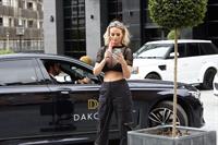 Rhian Sugden big boobs showing nice cleavage seen by paparazzi.
















