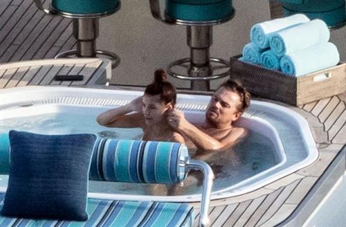 Camila Morrone Bikini Pictures Camila Morrone in a sexy swimsuit in a hot tub on a yacht with Leonardo DiCaprio seen by paparazzi.