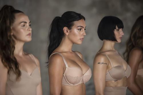 Georgina Rodriguez Lingerie Pictures Georgina Rodriguez sexy lingerie photo shoot showing nice cleavage.