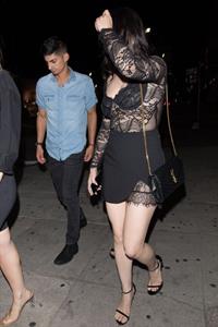 Ariel Winter sexy in a see through outfit that shows off her boobs and cleavage seen by paparazzi.












