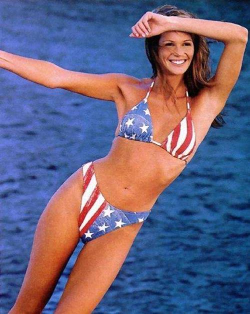 Elle MacPherson in a bikini
