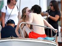 Lily-Rose Depp sexy ass in a little thong bikini making out with Timothee Chalamet on a boat seen by paparazzi.






