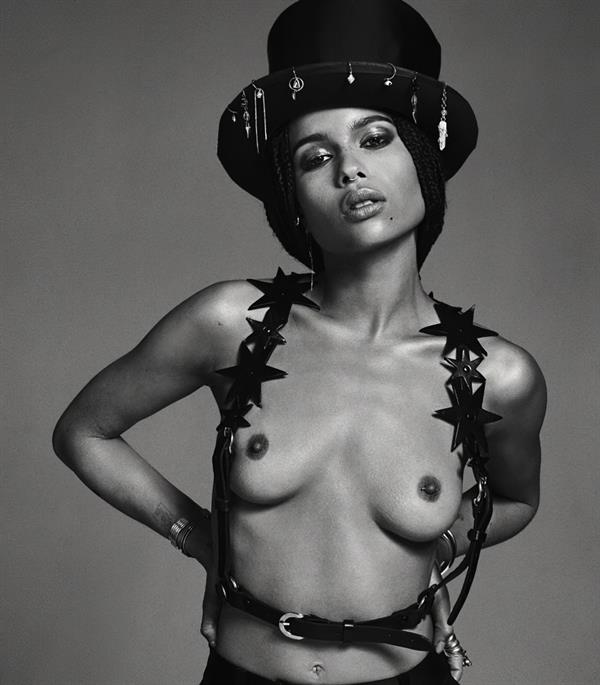 Zoe Kravitz nude photos showing her topless boobs.







