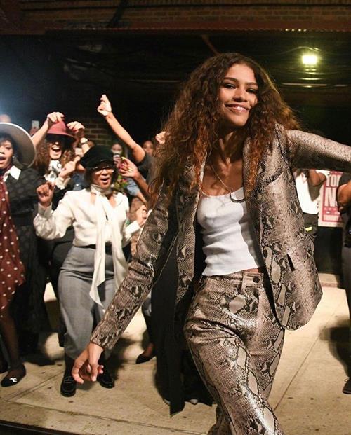 Zendaya Coleman Pictures Zendaya braless tits pokies in a white top showing off her boobs.