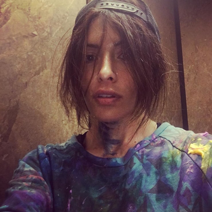 Sarah Shahi taking a selfie