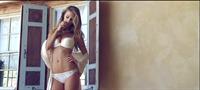 Nina Agdal in a bikini in lingerie