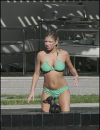 Stacy Ferguson in a bikini