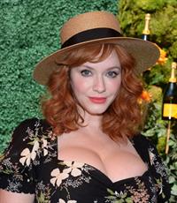 Christina Hendricks huge boobs in a tight dress showing her famous cleavage seen by paparazzi.



















