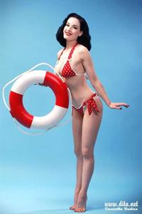 Dita Von Teese in a bikini